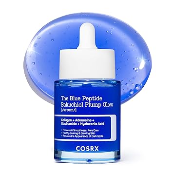 COSRX The Blue Copper Peptide Bakuchiol Serum, Korean Peptide Plumping Serum for Face, GHK-Cu Copper Peptides with Bakuchiol, Glow & Plump, Anti-aging & Skin Firming Care, Korean Skin Care, 1.69 Fl Oz