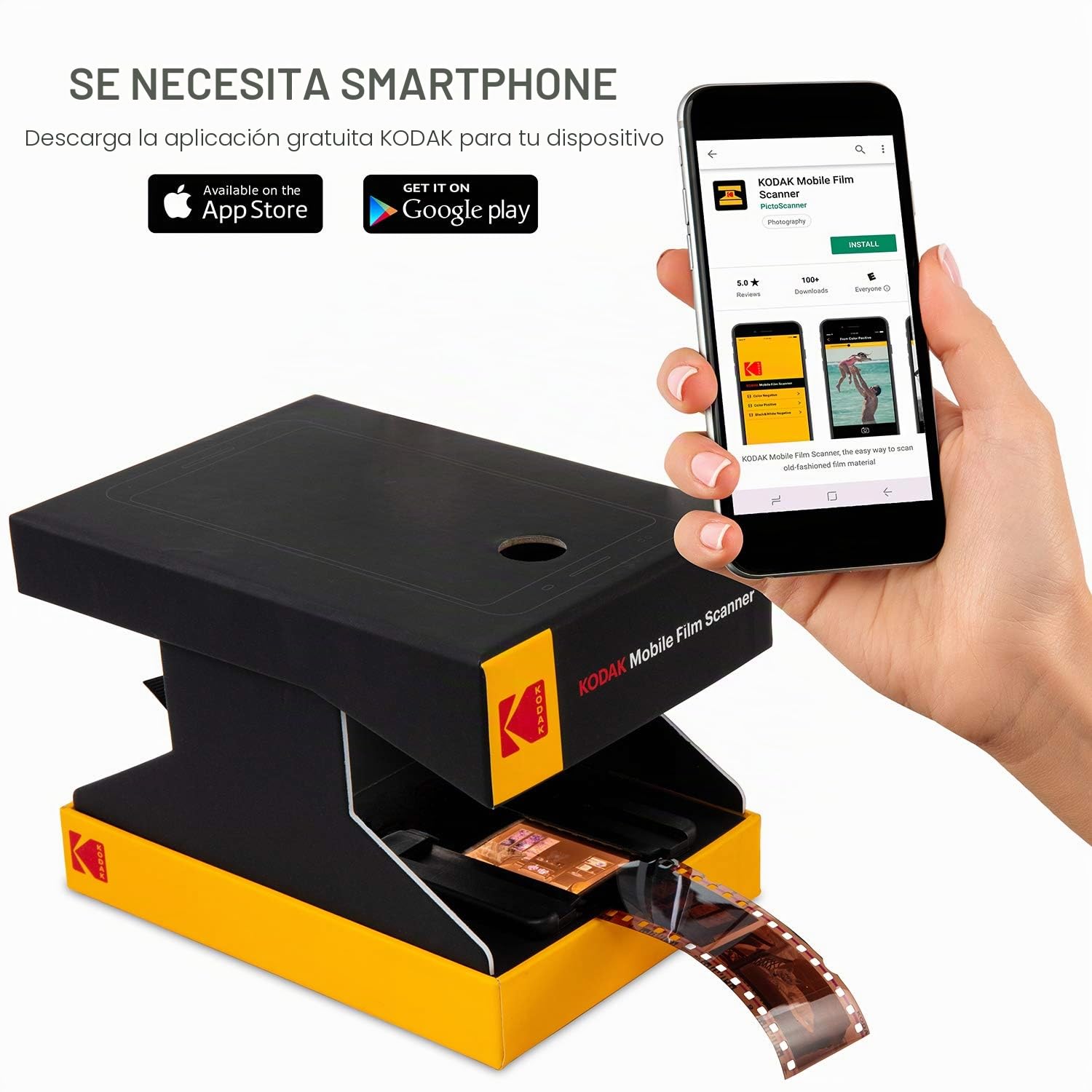 KODAK Escáner de película móvil 35 mm Diapositivas Smartphone