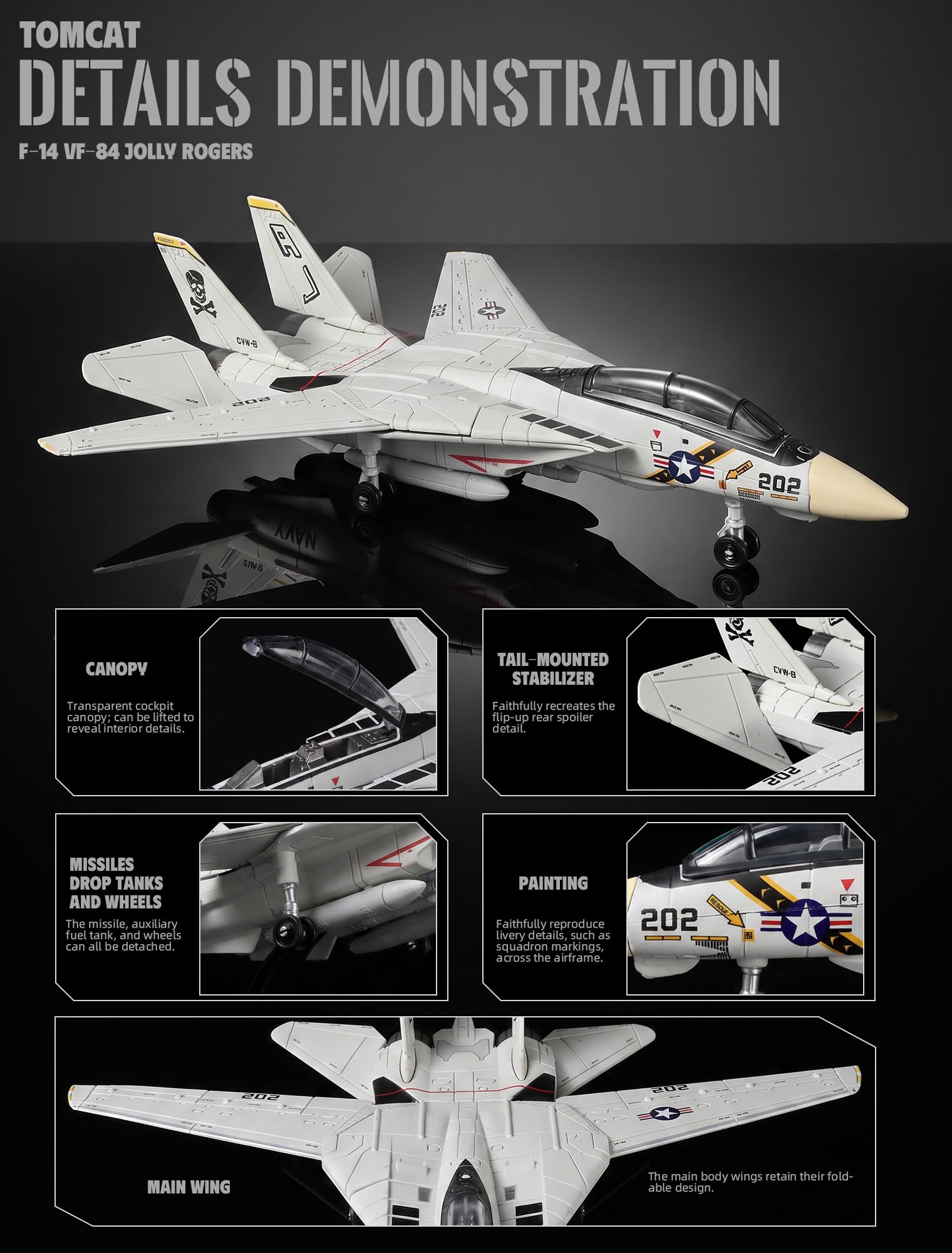 Amazon.co.jp: SEBUNAS 1:72スケール F-14 トムキャット戦闘機