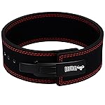 IBRO Powerlifting Lever Gym Belt - Power 8MM Extreme Heavy Duty Genuine Leather Belts - Squats Deadlifts Bodybuilding Weight Lifting IPF Power Lifting Strongman for Men 8mm AllBlack S