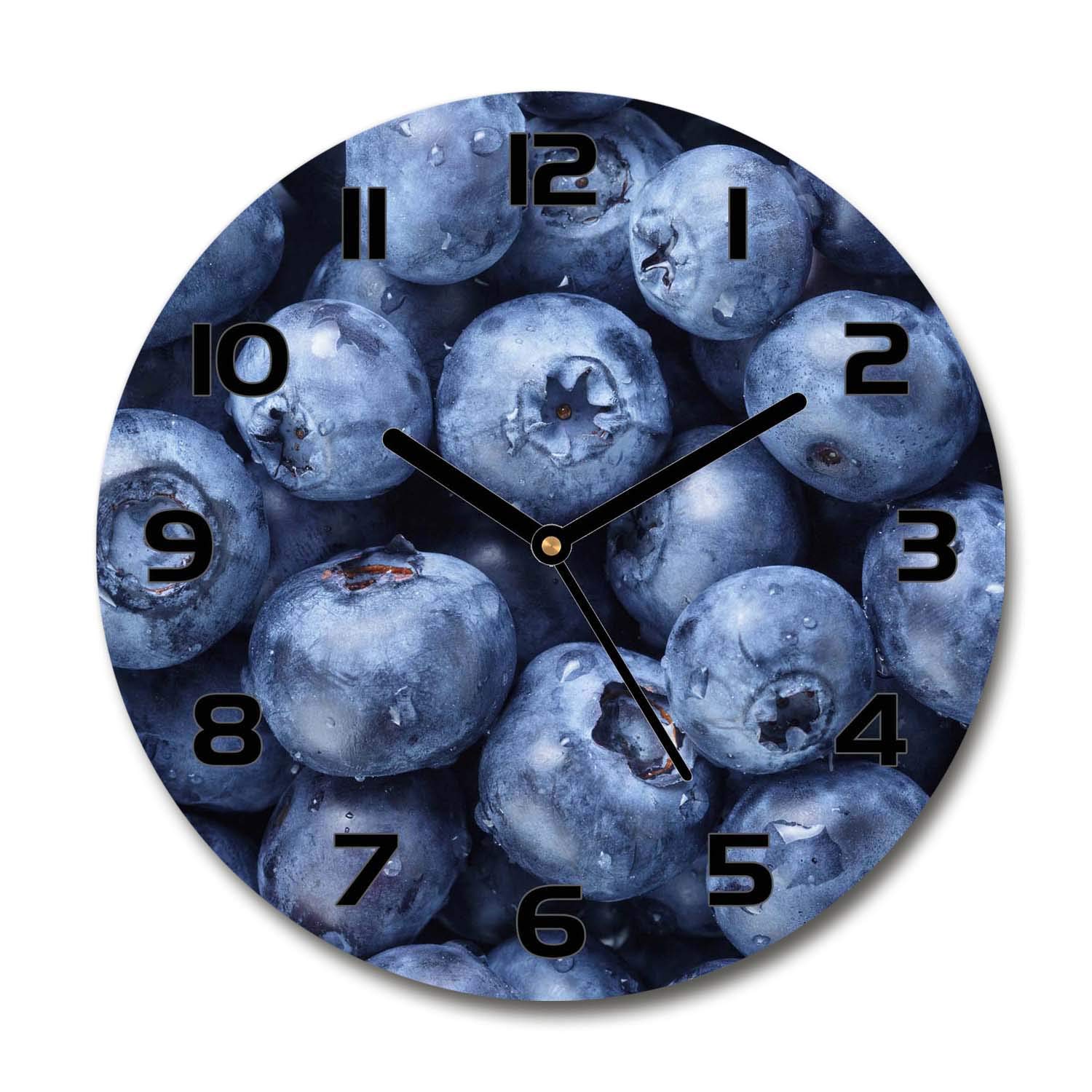 Horloge 60x60cm Tulup en verre de sécurité avec aiguilles d'horloge noires