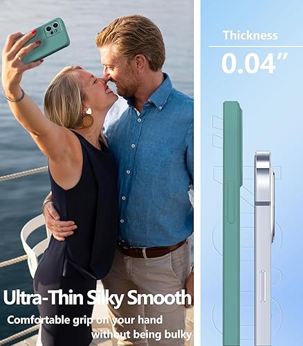 Miniatura 3 de Compatible con Xiaomi Redmi Note 12 4G Funda de silicona líquida verde oscuro, suave al tacto Teléfono Redmi Note 12 4G Funda de silicona a prueba