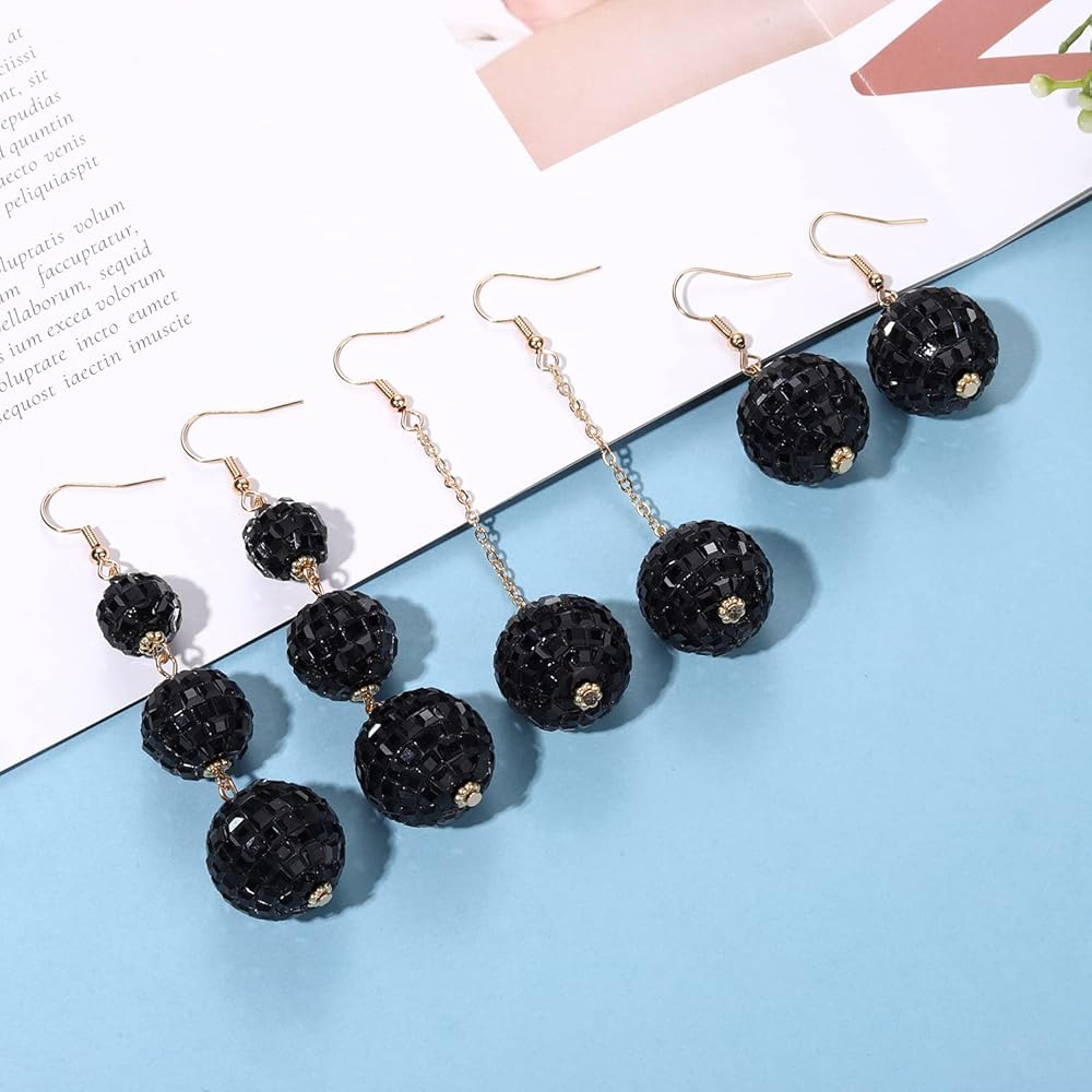 Amazon.com: YAHPERN 3Pairs Disco Ball Earrings for Women Amazon.com: YAHPERN 3Pairs Disco Ball Earrings for Women
