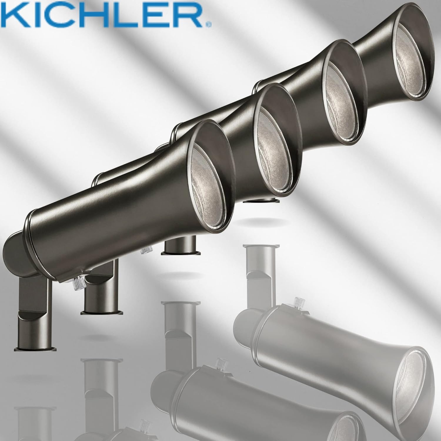 Kichler Landscape 28311 Showscape 3 Watt Olde Bronze MR11 LED Low Voltage Hardwired Spot Light - 12 Volts - 250 Lumens - 3000K (4 Pack)