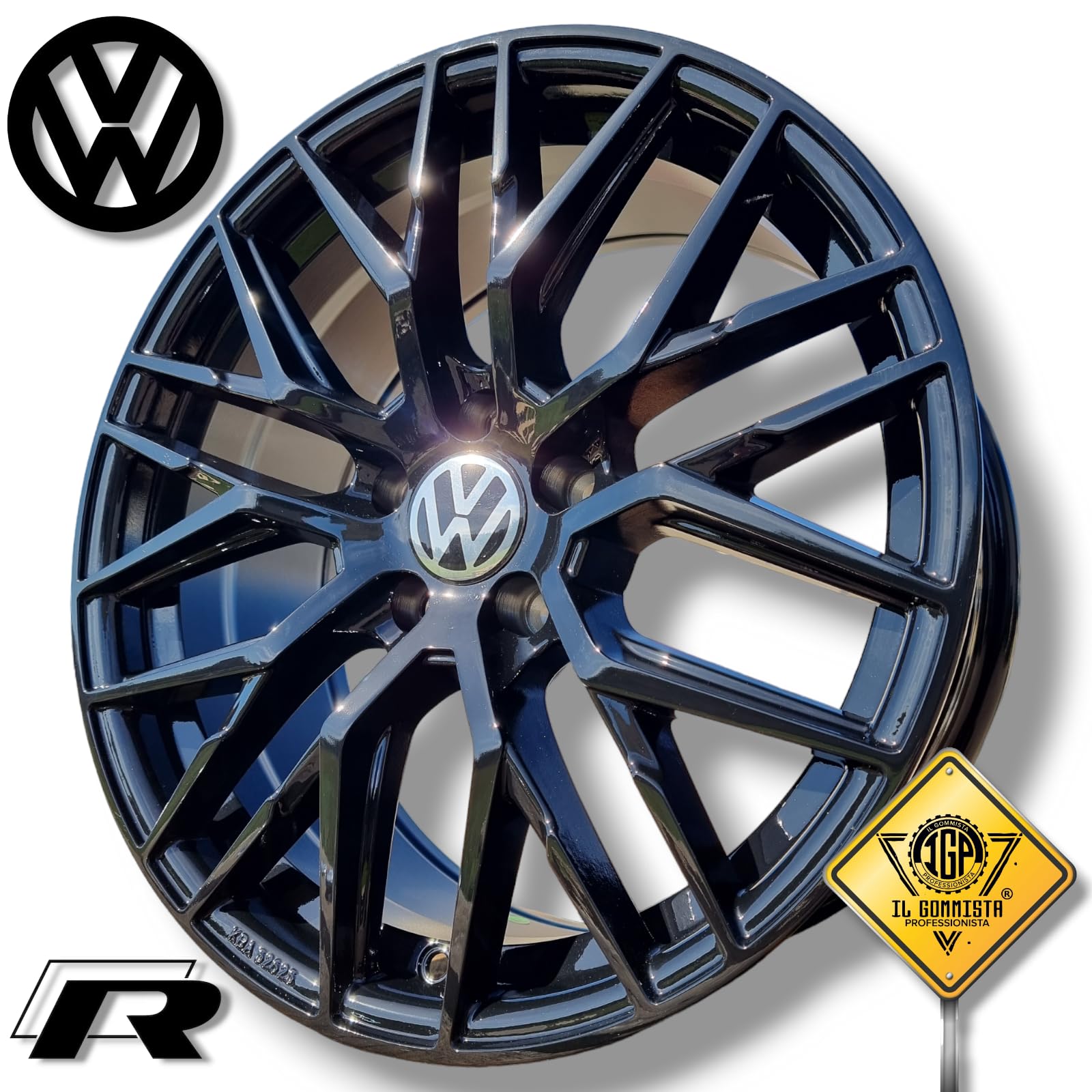 IGP R+ Kit 4 Cerchi in Lega da 18" Compatibili con Volkswagen GOLF mk V VI VII VIII Gti Gtd R Gte Variant Plus + ID.3 ID.4 T-Roc Tiguan Passat Touran Eos Scirocco Beetle Caddy Jetta Maggiolino
