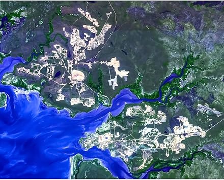 ArtDirect Weipa - Queensland - Australia from Space Unframed Art Print Giclee Poster by NASA - Ready for Framing with Customization Sizes 10x8, 14x11, 20x16, 30x24, 45x36, and 60x48 Inches