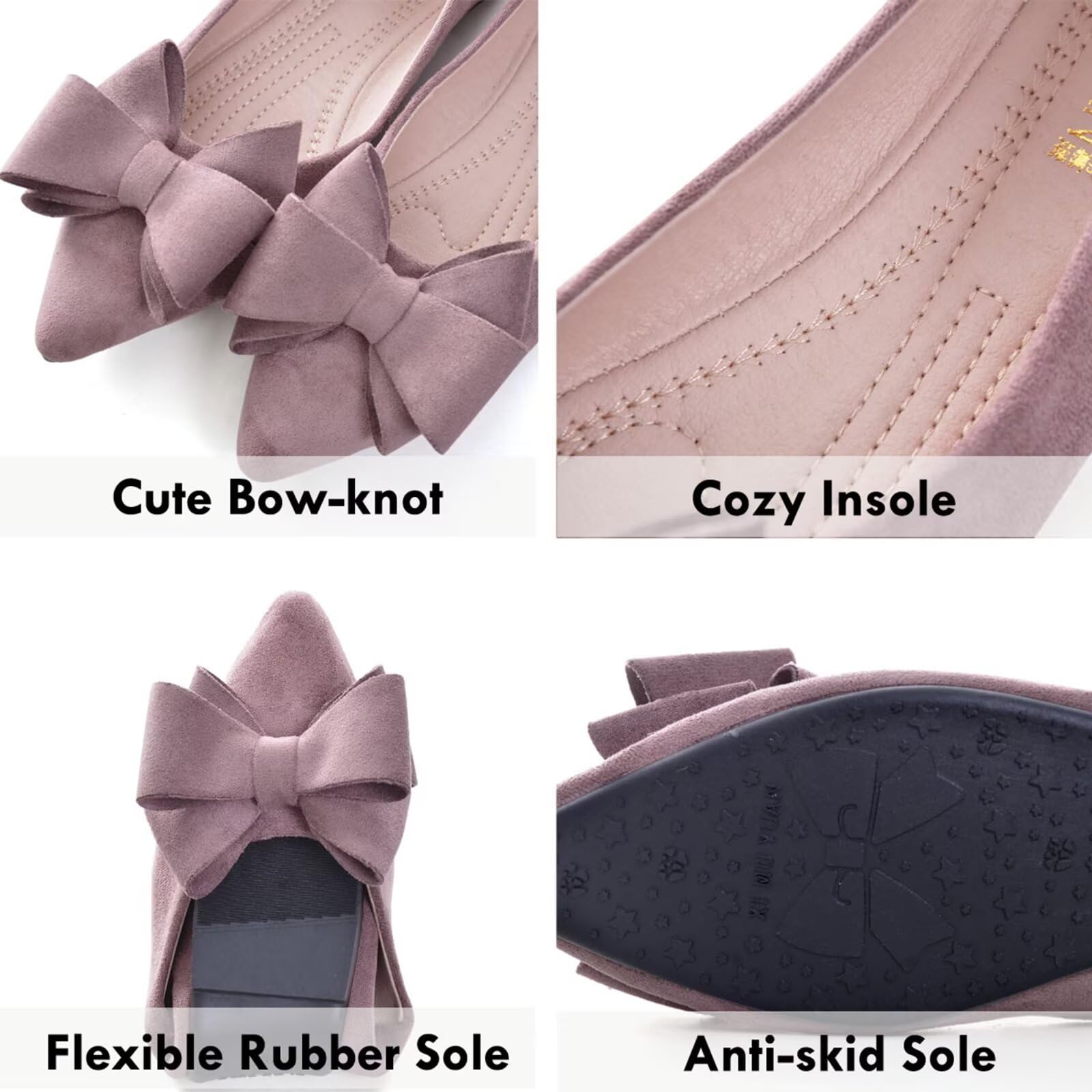 SAILING LU Bow Knot Ballet, Bailarinas Mujer
