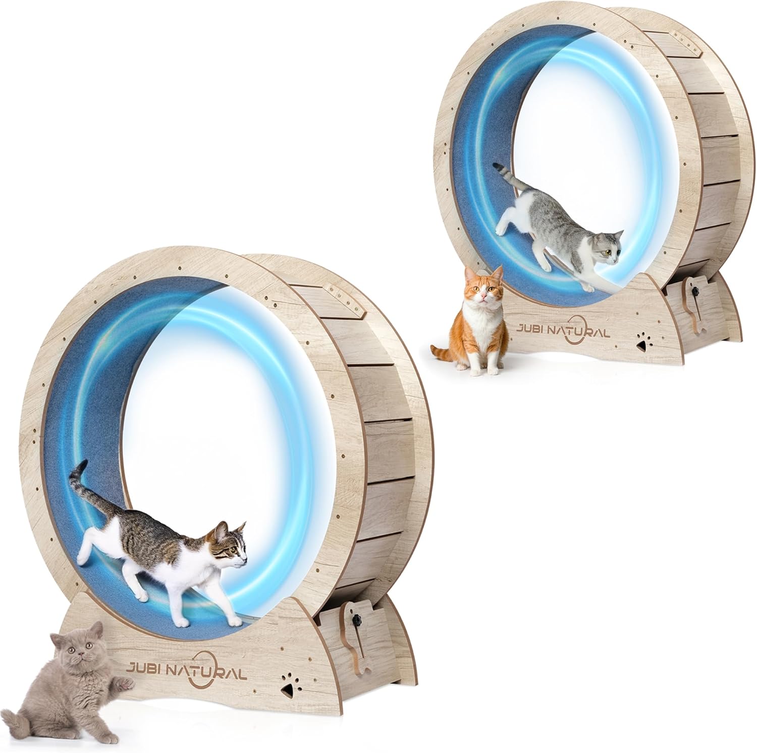 33.9" Cat Exercise Wheel & 40" Cat Running Wheel, Cat Treadmill Wheel with Locking Mechanism, Cat Exercise Wheel - Cat's Weight Loss and Health