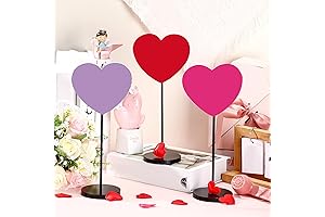 Triple Treat: Wooden Tabletop Decor for Valentine's Day