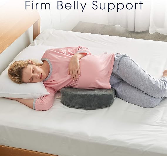 Cheer Collection Memory Foam Maternity Wedge Cushion | Pregnancy Pain Relief Belly Support Pillow with Removable Microplush Washable Cover
