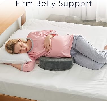 Cheer Collection Memory Foam Maternity Wedge Cushion | Pregnancy Pain Relief Belly Support Pillow with Removable Microplush Washable Cover