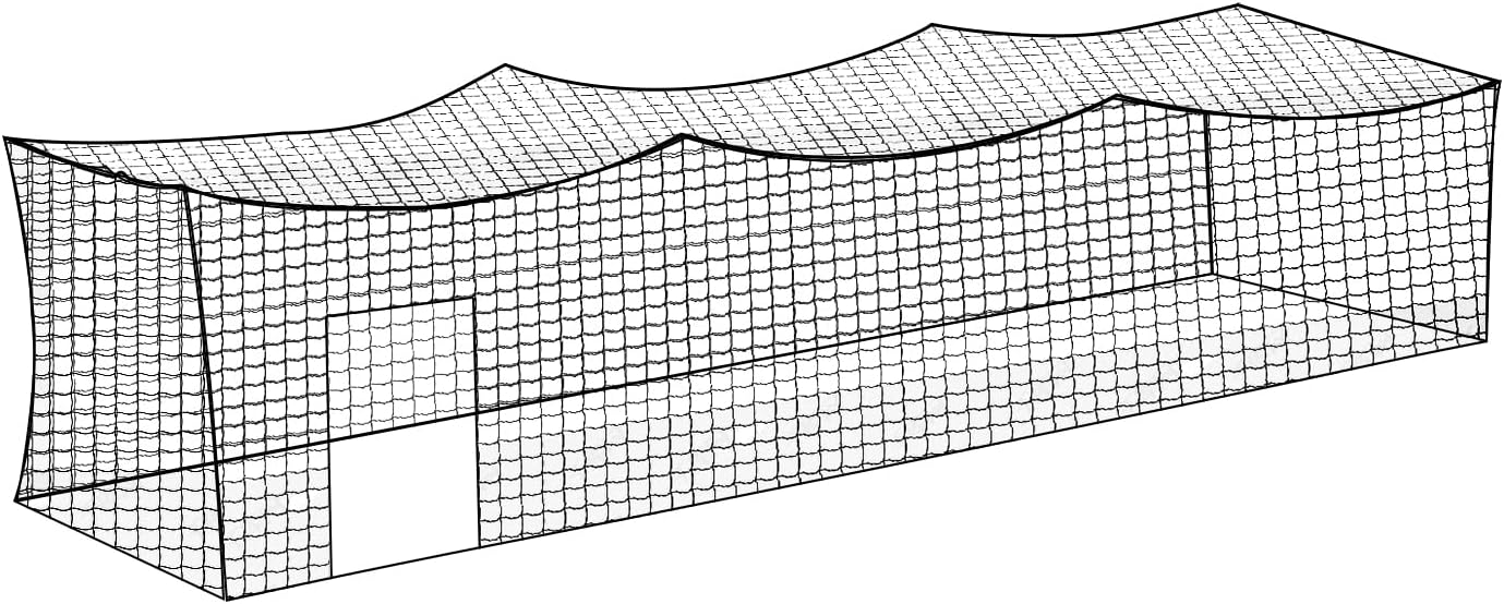 AonekyBaseball Batting Cage Netting 8x8x20ft - Polyethylene Twisted Knotted Small Softball Hitting Net, Small Pro Garage Softball Batting Cage Net