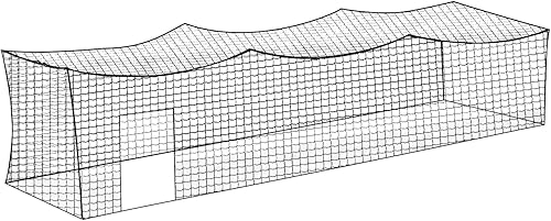 Aoneky Red de nailon para jaula de bateo de béisbol, solo red, no incluye postes ni kits de marco, 10 x 10 x 35 pies, 12 x 12 x 55 pies, red pequeña