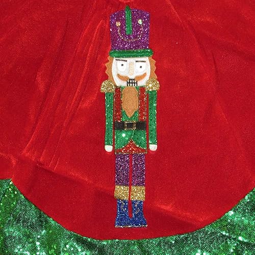Miniatura 3 de Kurt S. Adler, Inc. TS0212 Kurt Adler 48" Velvet Nutcracker Treeskirt