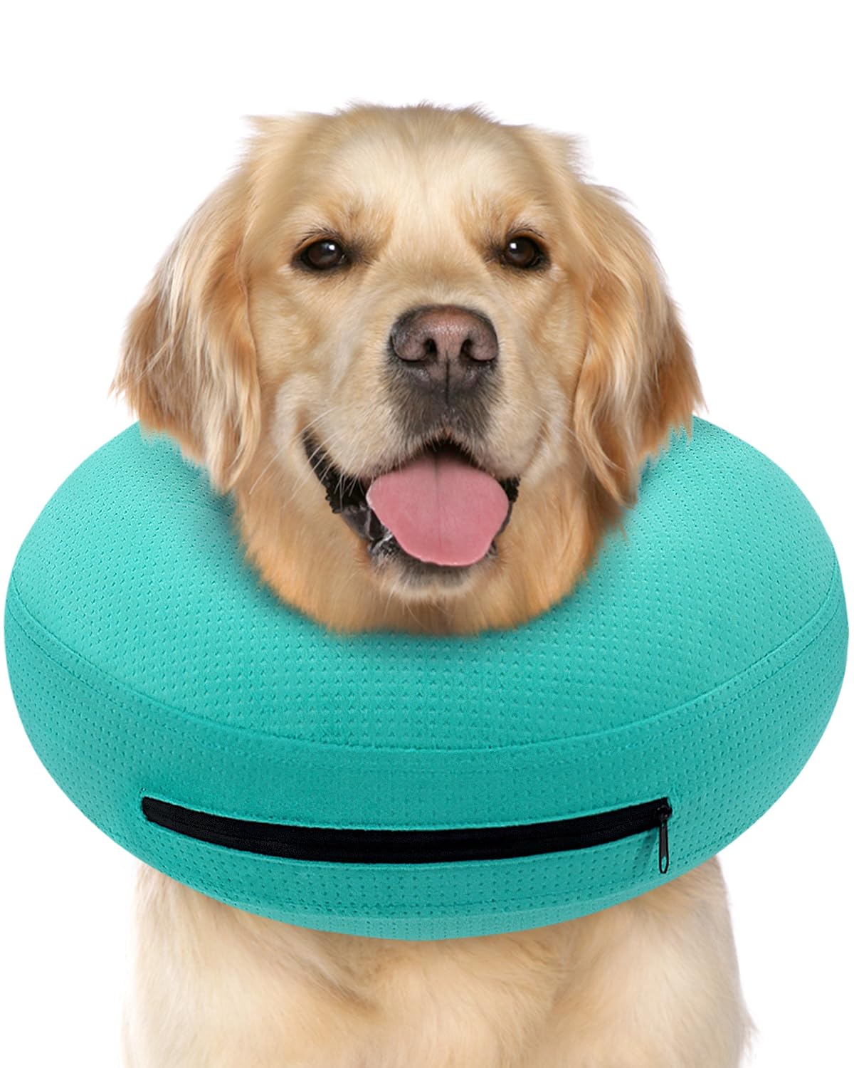 Supet Inflatable Dog Cone Collar Alternative After Surgery, Pet Donut Collar Recovery ECollar to Stop Licking, Soft Dog Cone for Small Medium Large Dogs