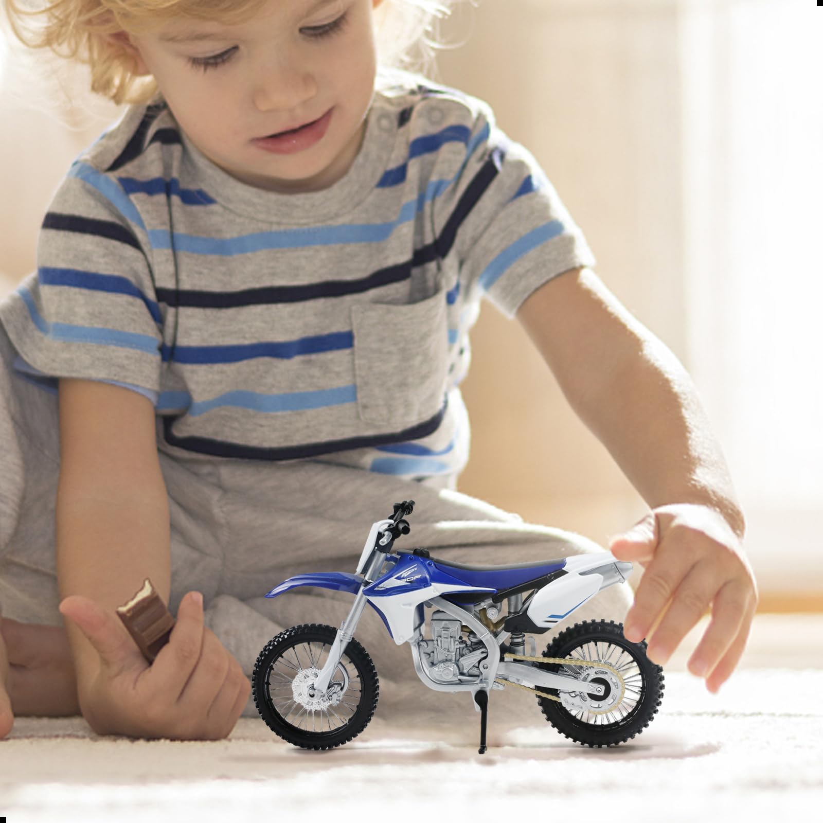 Scala Dirt Bike compatibile con Yamaha YZ450f modello di moto Mini Supercross motocross collezione o regalo per bambini adulti (blu)