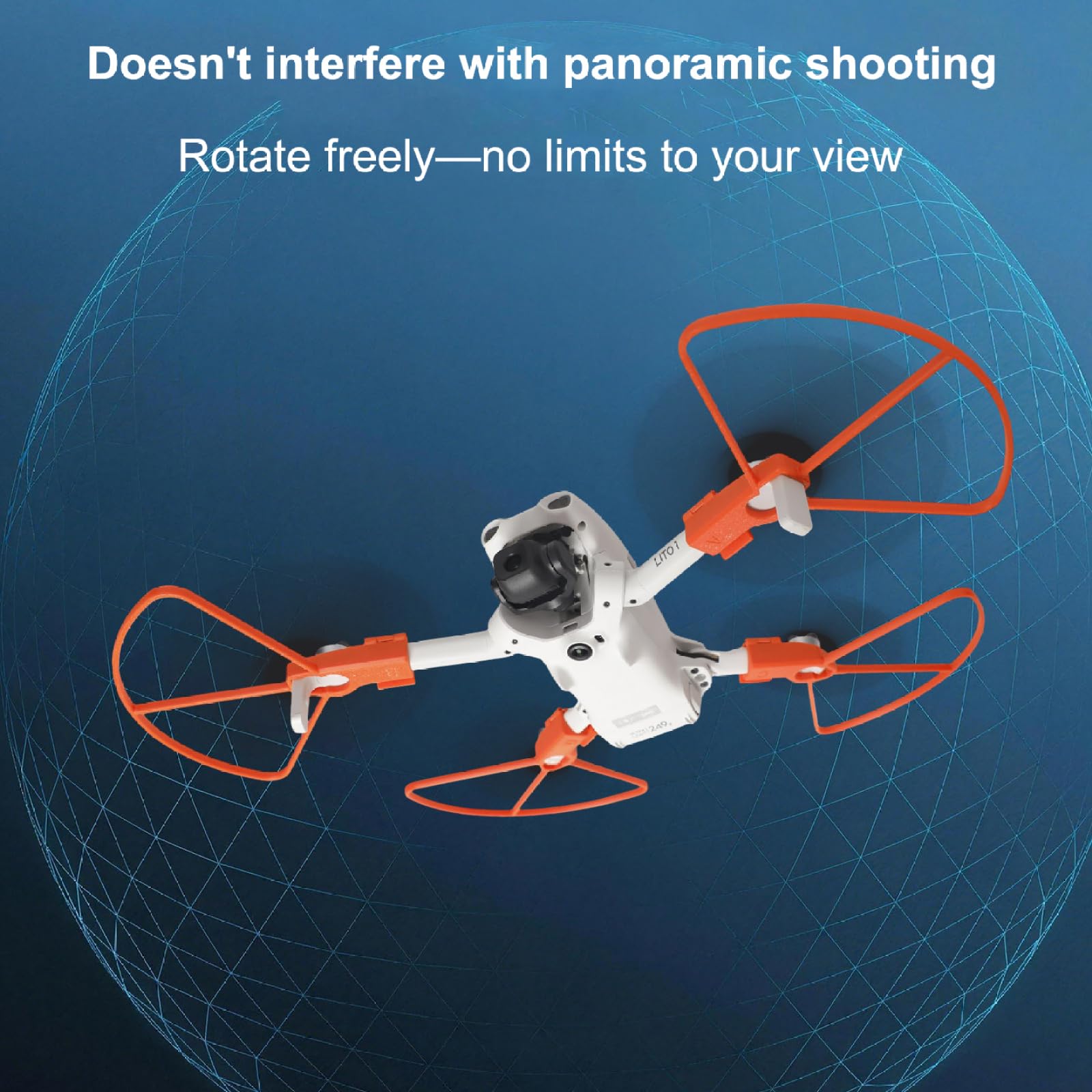 Dla DJI Lito X1 Lekkie pierścienie na śmigła, osłona ochronna, odporna na zarysowania i uderzenia, przenośna osłona ostrza Drone LITO 1/LITO X1 (pomarańczowy)