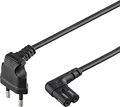 Goobay 73017 Euro Connection Cable for Sonos Play 1/Play 5 1 m Black - Euro Plug (Type C, CEE 7/16) > Device Socket C7