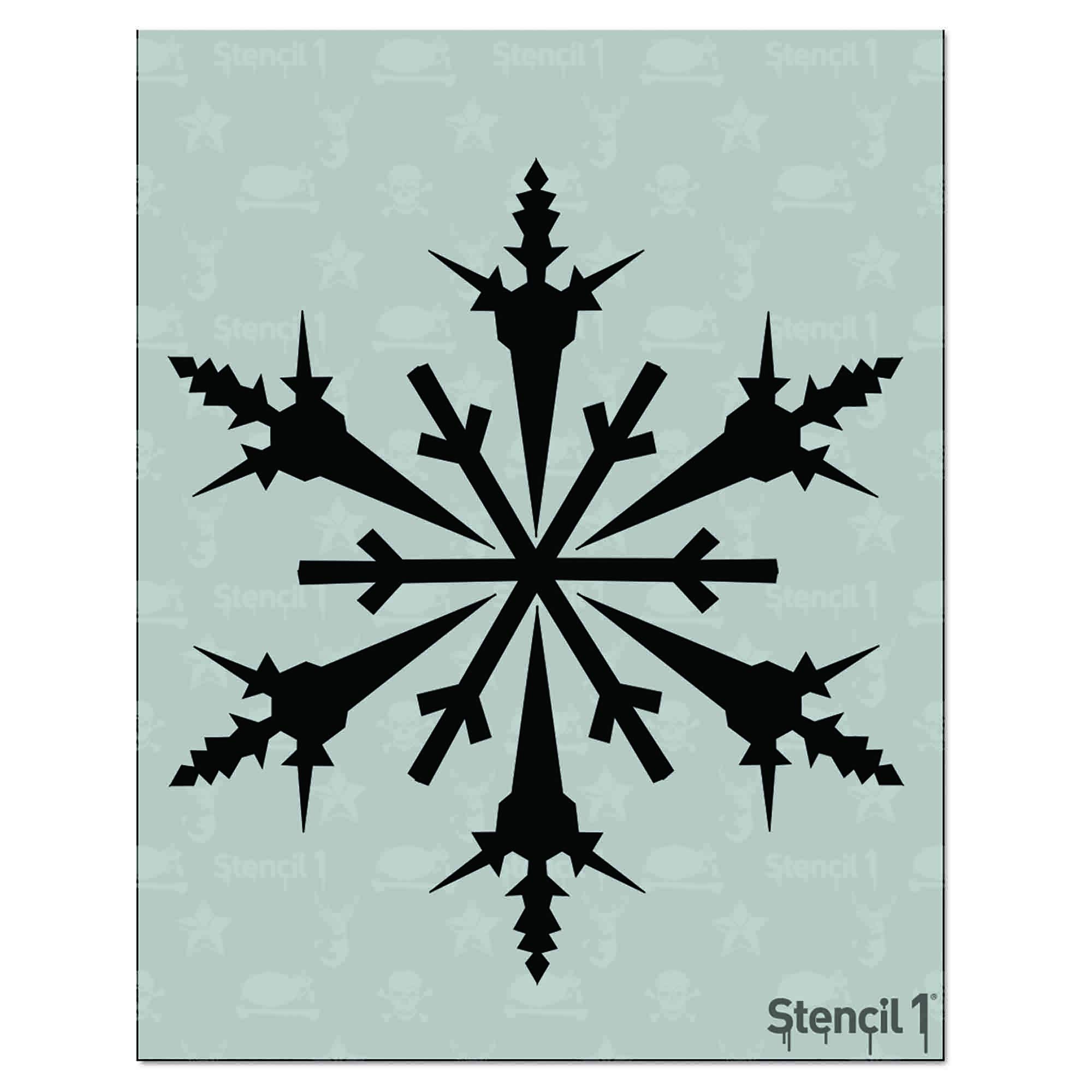 Pochoir flocon de neige Stencil1 en plastique pour loisirs créatifs