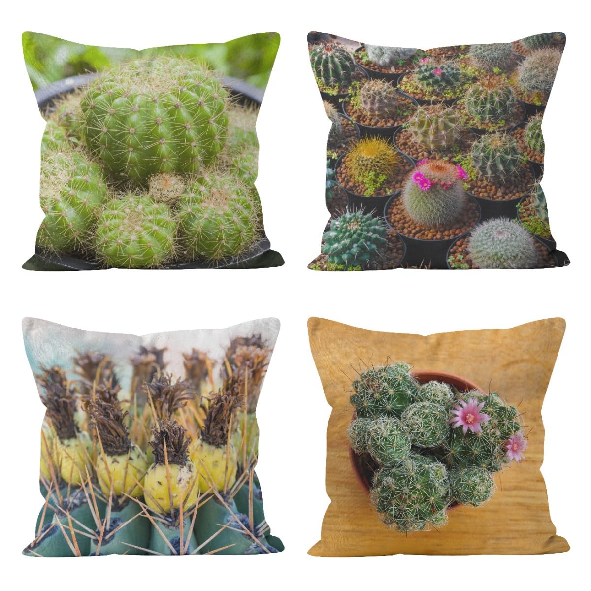 Housse de canapé tissu linge coussin de jardin extérieur 50x50 motif végétal