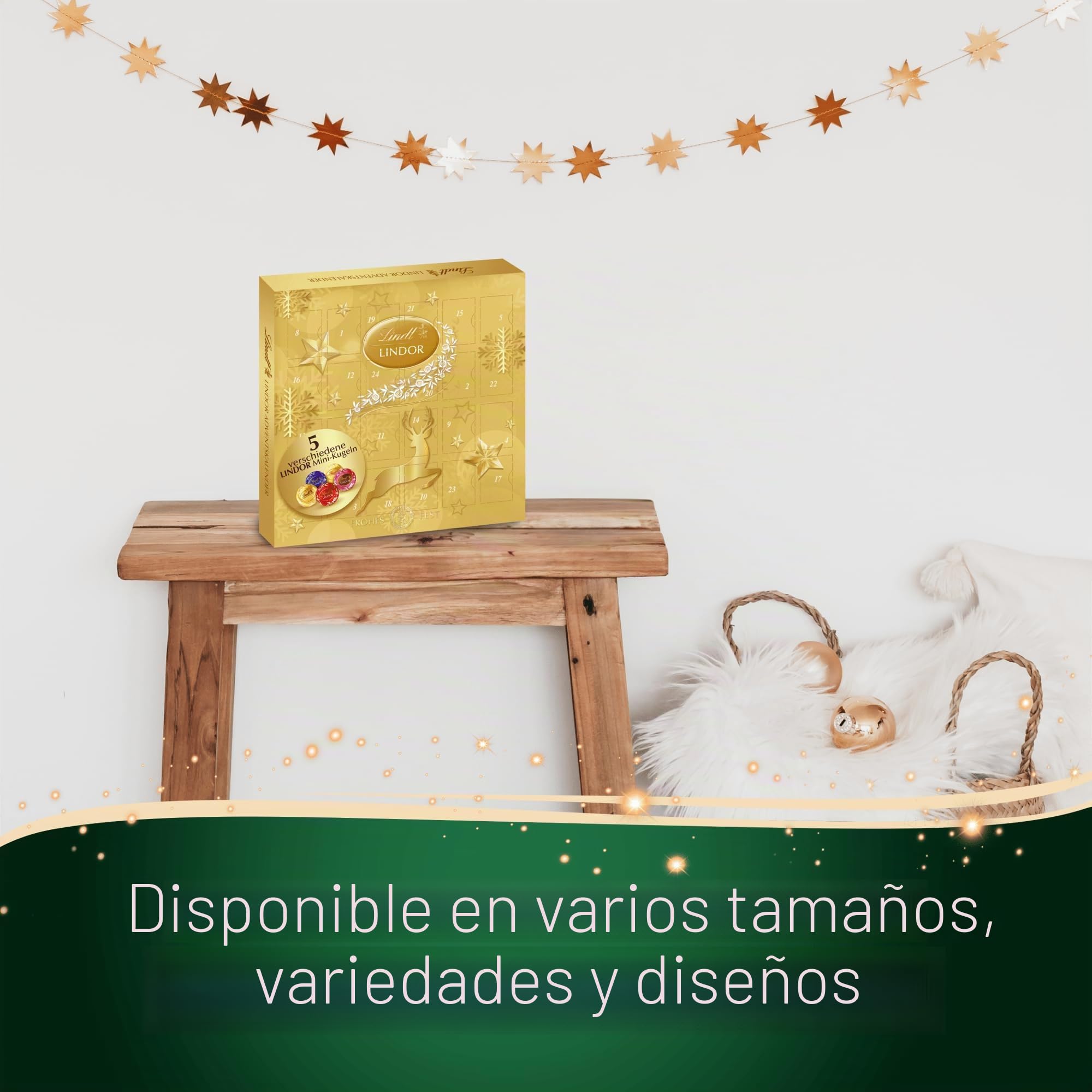 Lindt Chocolate Calendario de Adviento Mini LINDOR 2025 24 esferas 109 g