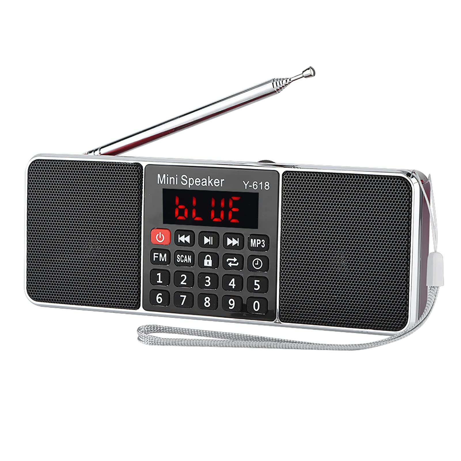 Radio stereo FM, odtwarzacz MP3 80 dB z dźwiękiem z redukcją szumów, połączenie głośnomówiące z odtwarzaczem MP3, obsługa USB/TF/AUX (FM)