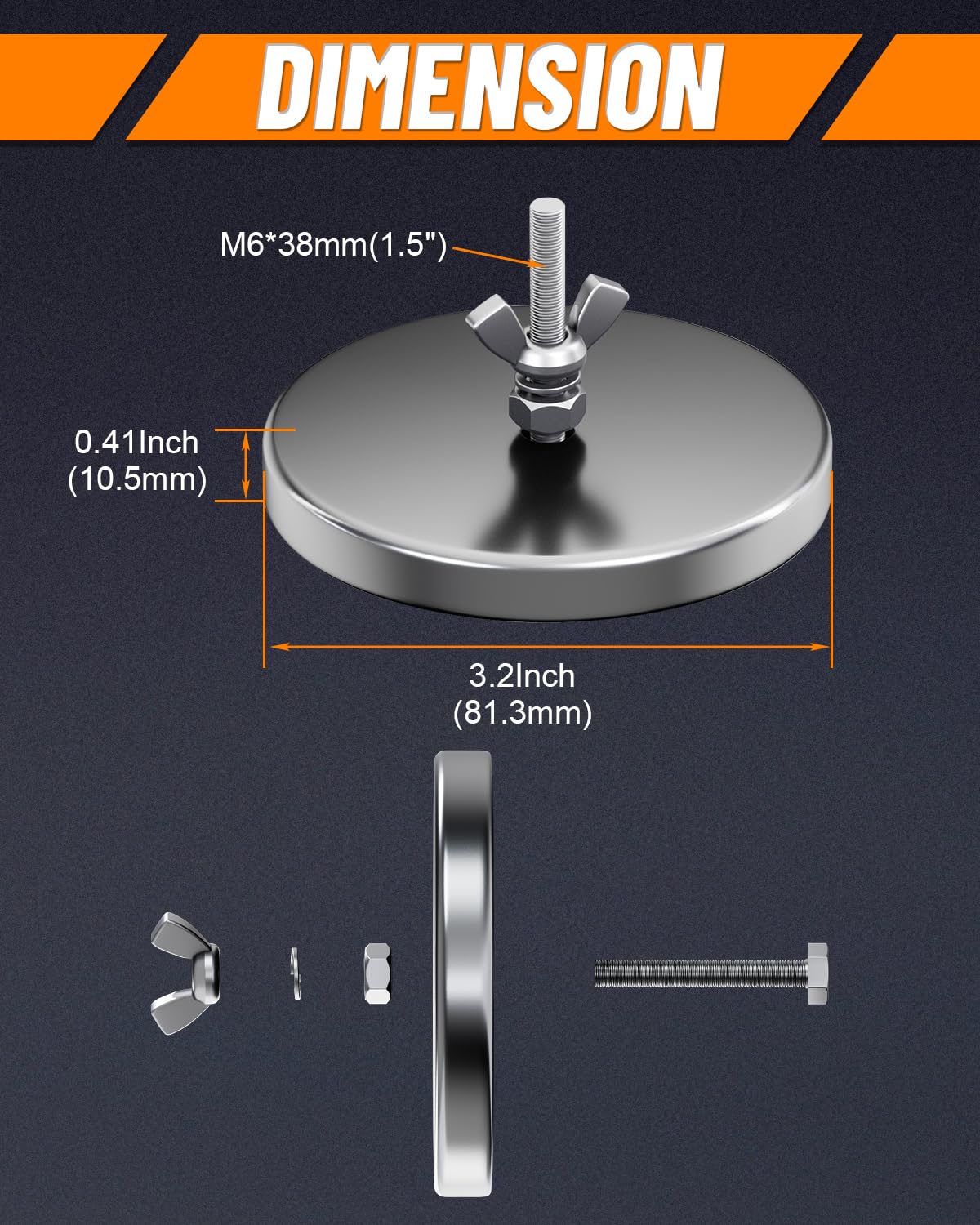 8Pack Magnetic Flag Holder 3.2" Strong Round Base Magnet — Amazon image 3