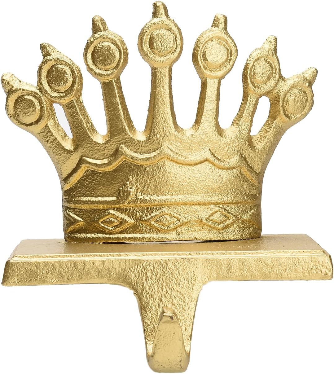 BRASSTAR Cast Iron Golden Prince's Crown Shape Sock Hook Christmas and Thanksgiving and Other Holiday Practical Tool Decoration TQGJPT553