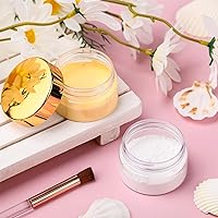 Vista 9 de 6 Pack 6oz Plastic Jars Containers with Lids Wide-mouth Refillable Leakproof Reusable Round Empty Jars for Travel Cosmetic Dry Food Spice Candy Clear