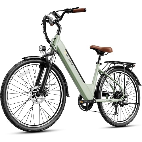Heybike Cityscape 2.0 Electric Commuter Bike for Adults – 1000W Peak Motor, 468Wh Removable Battery, 26" Wheels, Up to 50 Miles, 24MPH, 7-Speed, Front Suspension, UL Certified