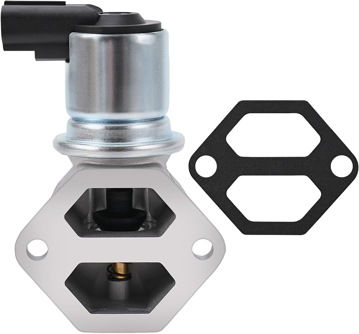 Idle Air Control Valve IAC Compatible with MerCruiser V6 and V8 Engines with ECM 555 2001 and Newer - Replace 862998 18-7701 - Includes Gasket