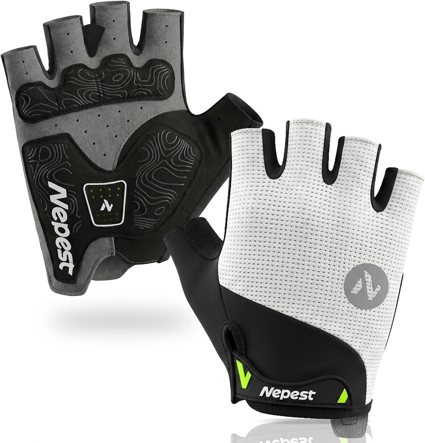 Guantes de ciclismo sin dedos con gel para bicicleta unisex miniatura 1