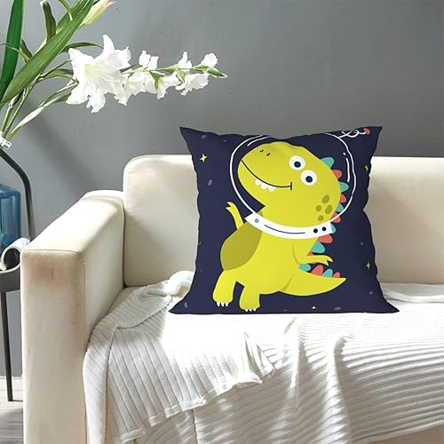 Miniatura 5 de Aimeryup Throw Pillow Covers 12x12 Inch Dinosaur in Space Decorative Pillow Covers Cushion Covers cojines decorativos para sala Pillow Cases Cute
