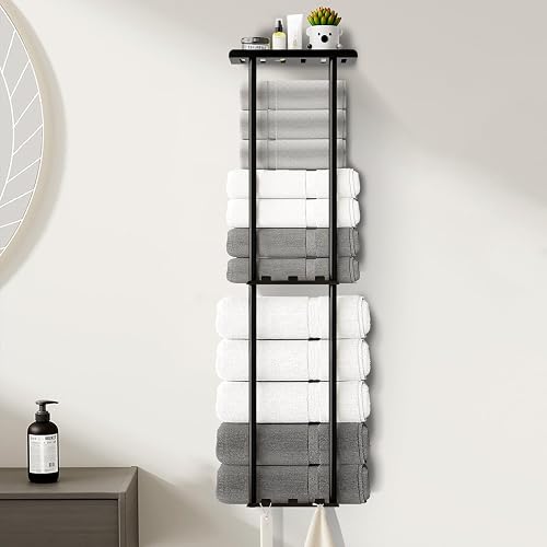 Towel Racks for Bathroom, 36.6 inch Metal Towel Storage, 8