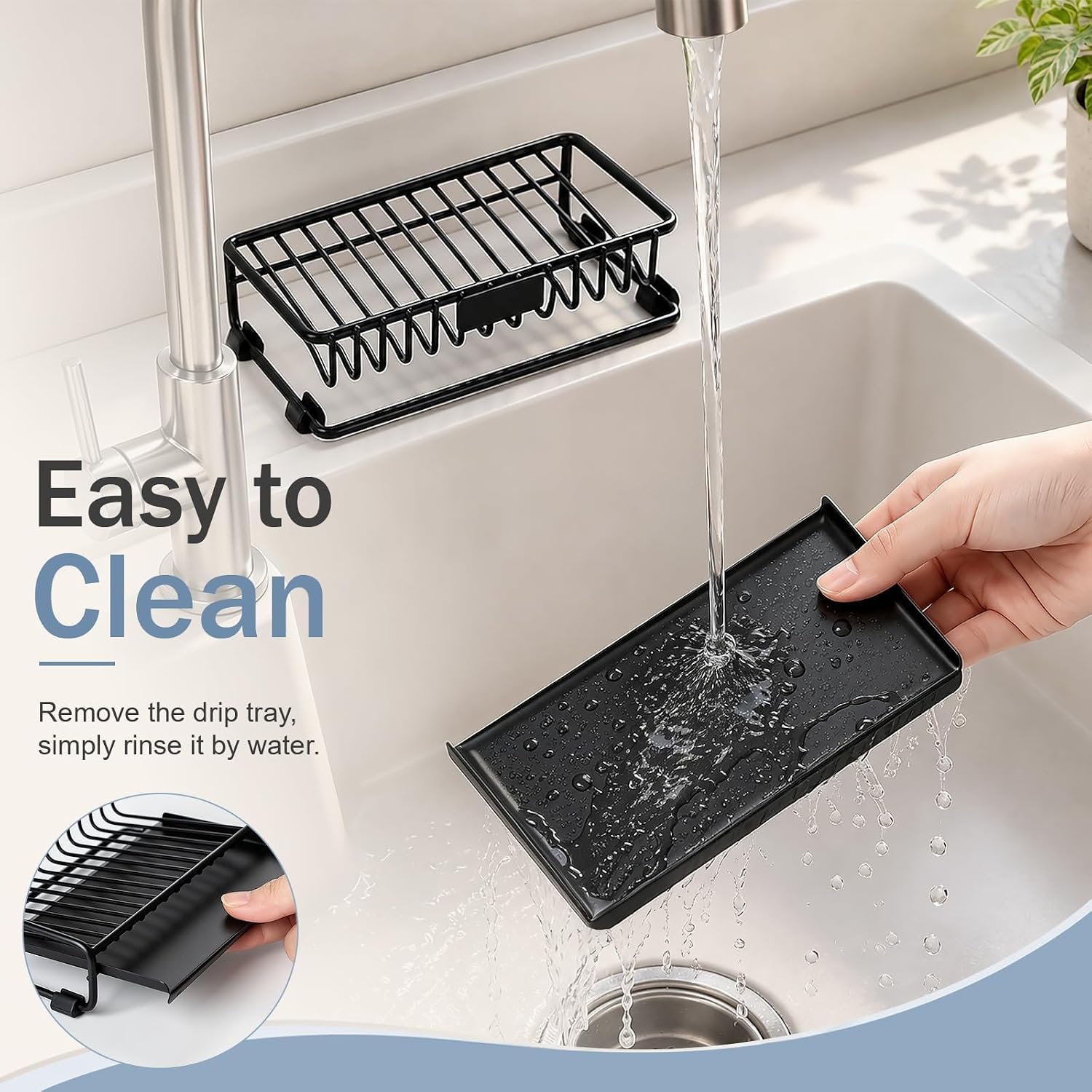 Self Draining Soap Dish for Shower Bar Soap Holder Soap Saver, Black image 5