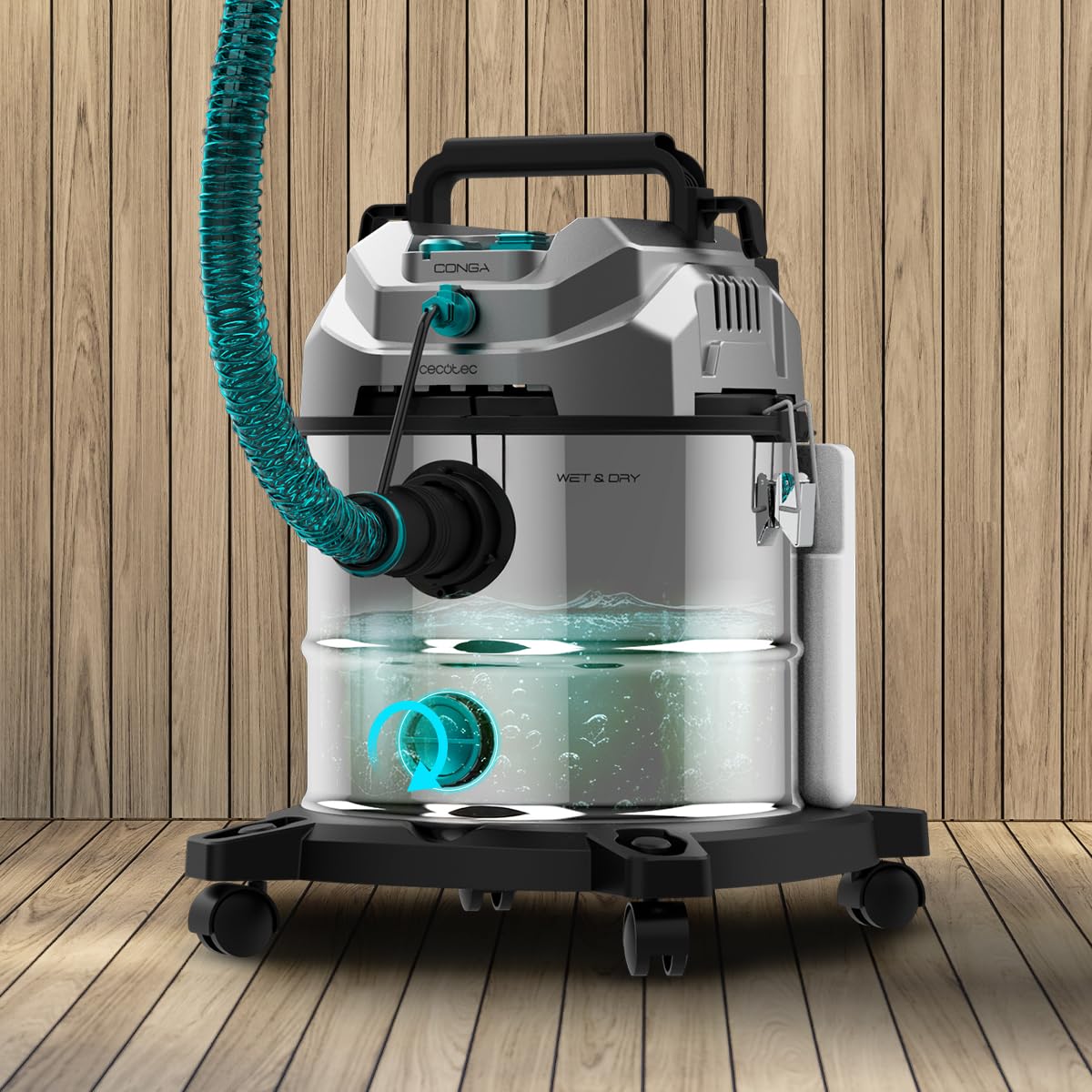 Cecotec Aspirapolvere Solidi, Liquidi, Tappezzerie e Tappeti con Cavo Conga CarpetClean 20000 Pro Ultra. 1600W, 21kPa di Potenza, Funzione 2 in 1, Capacità 20L, Kit Accessori, Raggio d'Azione 7m