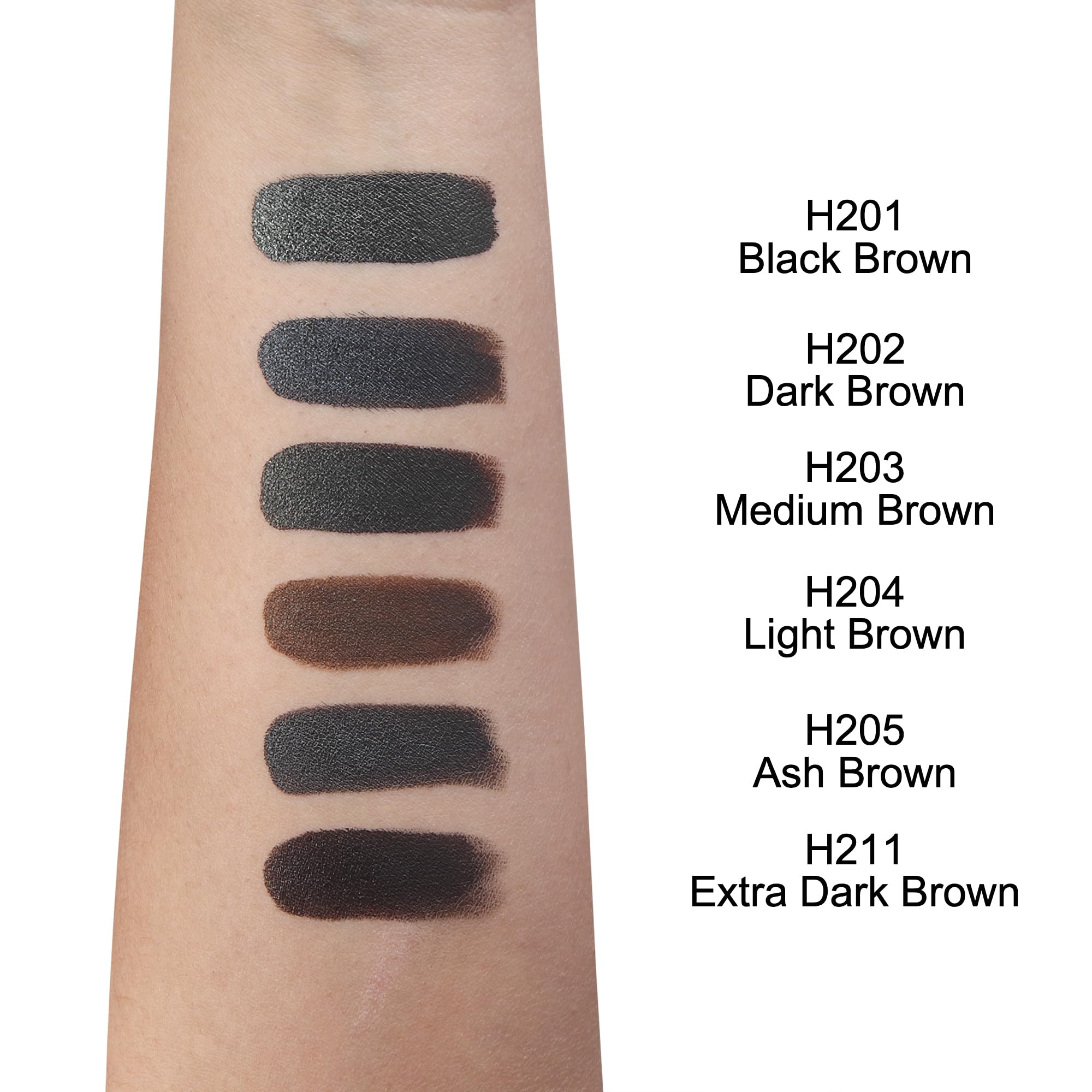 CHUSE Pigments liquides hybrides pour sourcils PMU 0,24 oz/7 ml (H202 Brun foncé)