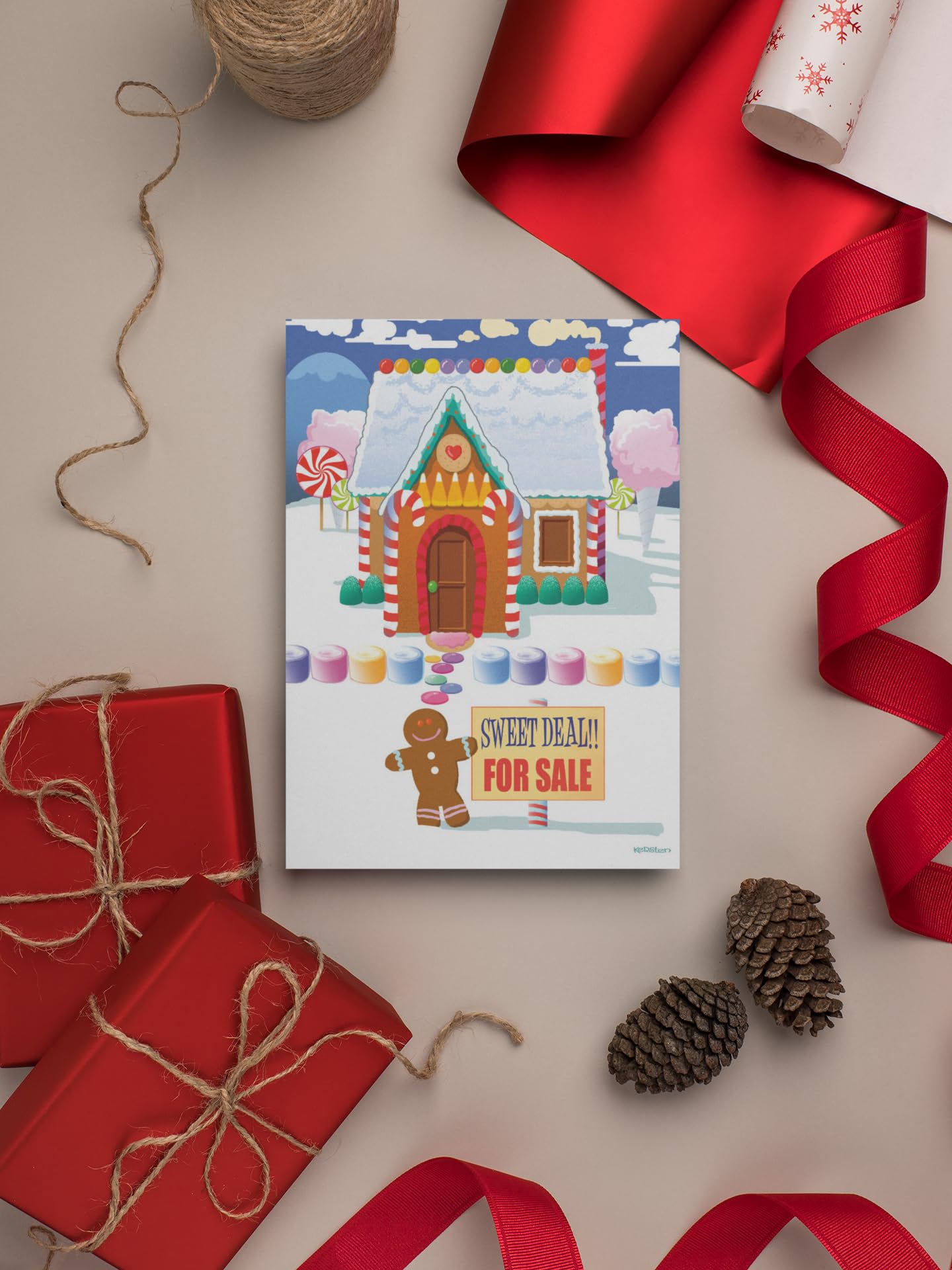 Stonehouse Collection Weihnachtskarte mit Aufschrift "Home For Sale", 18 Karten und Umschläge (Feiertage)
