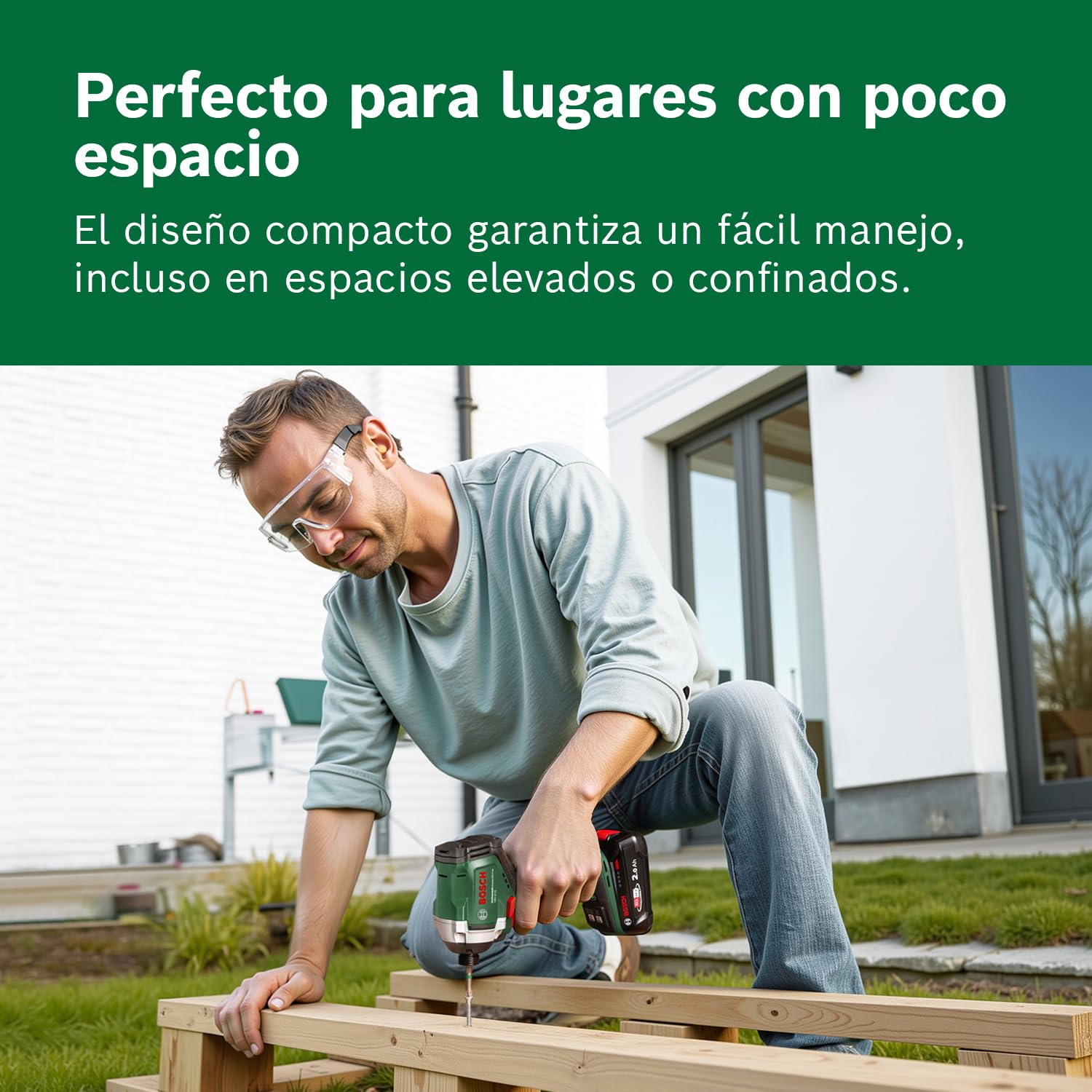 Bosch 18V System atornillador de impacto a batería UniversalImpactDrive 18V-210 (potente y compacto para madera)
