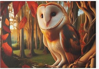 Premium Glass Cutting Board - Barn Owl Watching from a Sweetgum Tree in Tennessee