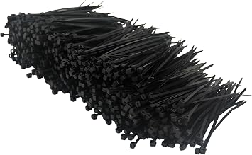 Pro Tie Ultra Light Duty, Self-Locking Nylon Cable Wire Ties for Indoor and Outdoor Use | 4-Inch, 18 lbs. Tensile Strength, UV Black Nylon, 100-Pack PN B4ULD100