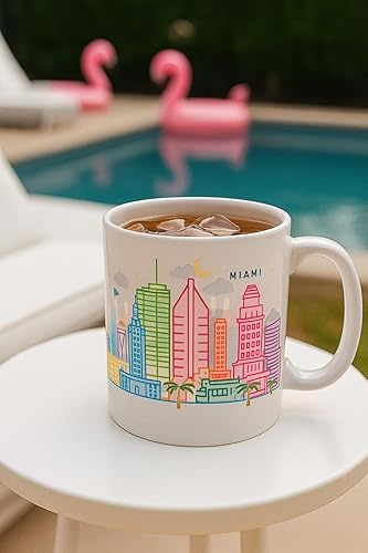 Miniatura 6 de Taza de cerámica de 11 onzas con caja de regalo, las mejores ciudades de Estados Unidos para café, té, apta para lavavajillas, apta para microondas