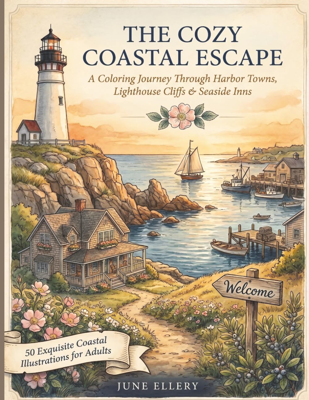 The Cozy Coastal Escape: A Coloring Journey Through Harbor Towns, Lighthouse Cliffs & Seaside Inns: 50 Exquisite Coastal Illustrations for Adults (The ... Adult Coloring Books for the Scenic Route)