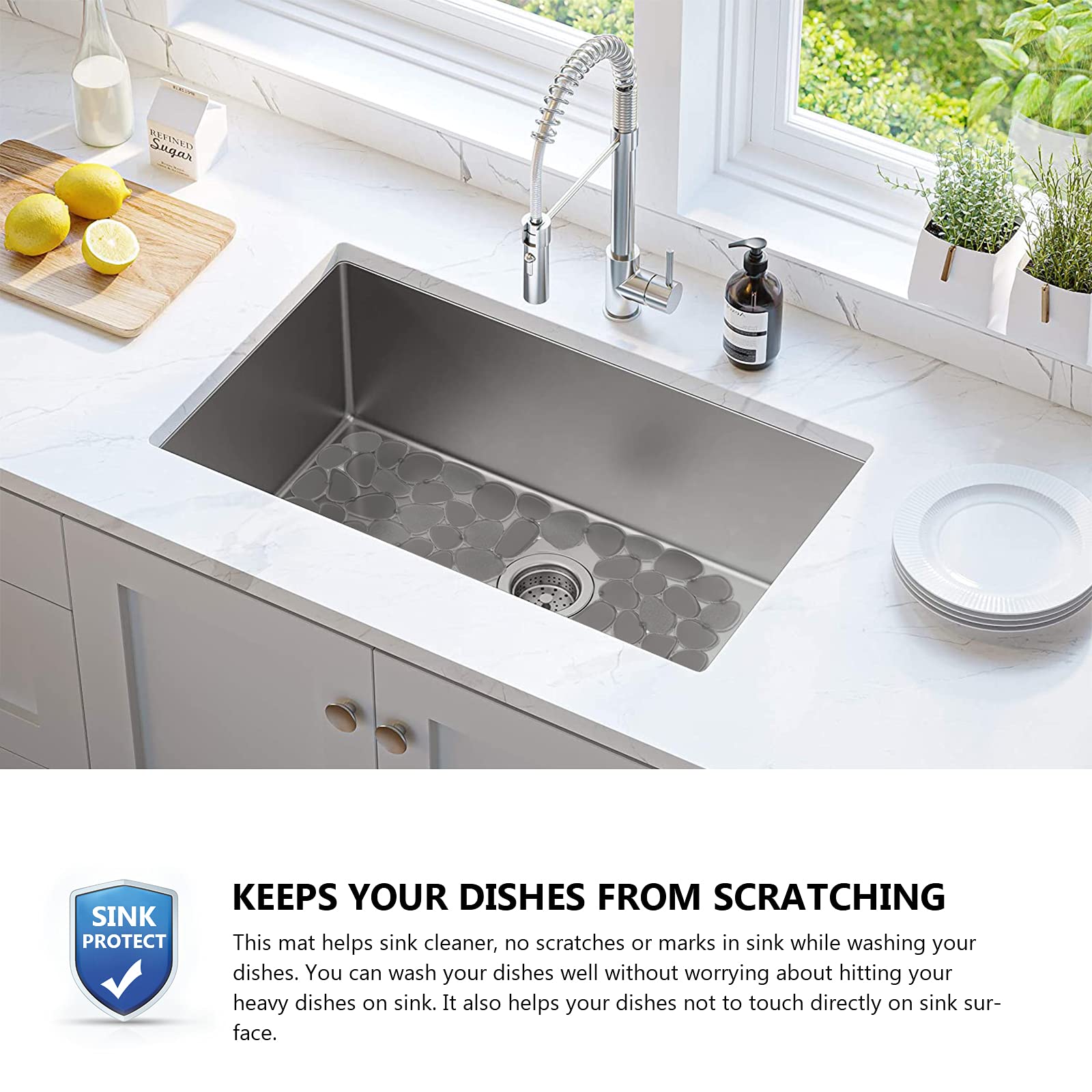 OTHWAY 2Pcs Kitchen Sink Mats, 15.8