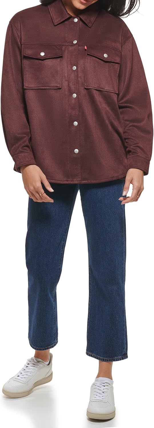 Levi's womens Soft Faux Suede Shirt Jacket (Standard & Plus Sizes) - Image 5