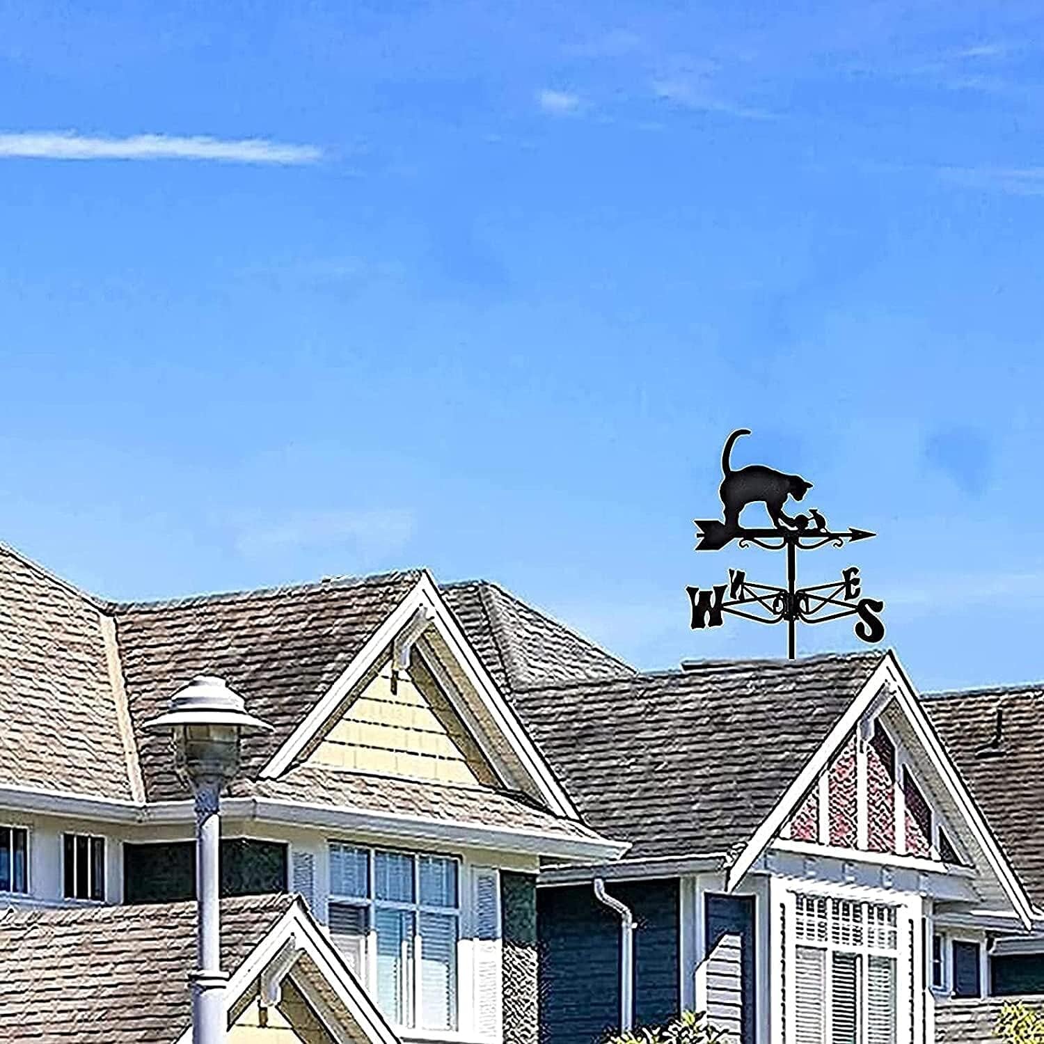 風見鶏 屋外 風車 Weathervane Farmhouse天気ベーン、屋根マウント、風向キット屋外メタルブラケット天気ベーン