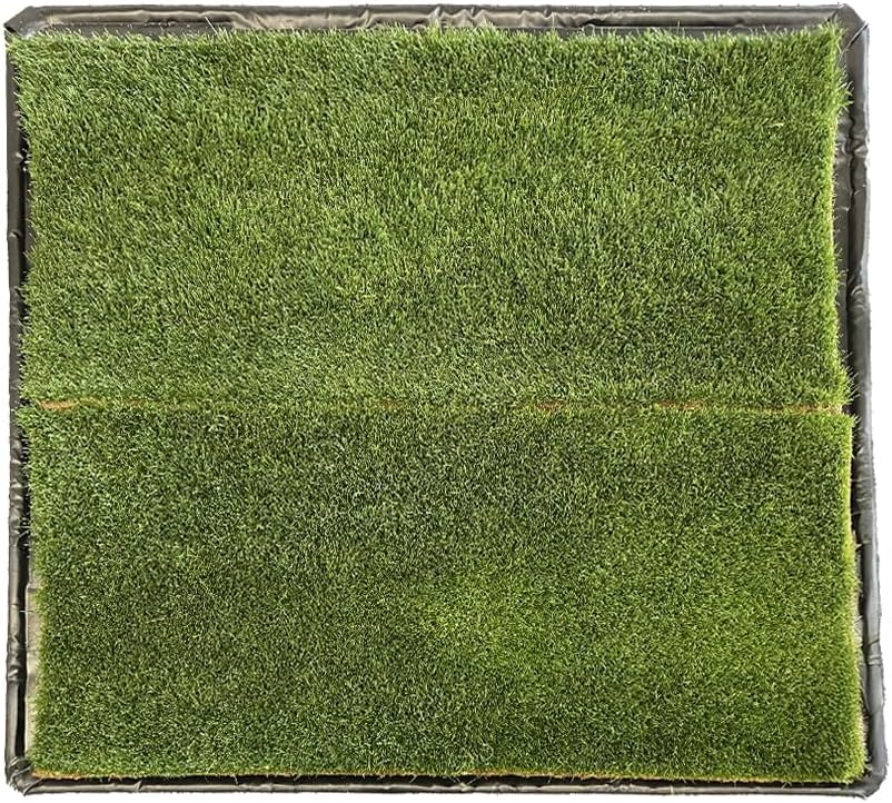 DoggieLawn XXL Real Grass Pee Pads for Dogs with Flex Mat – Fresh Reusable Grass Dog Potty Training Mat with Tray – Apartment-Friendly Indoor/Outdoor Pet Litter Box Patch – 48x48 Inches