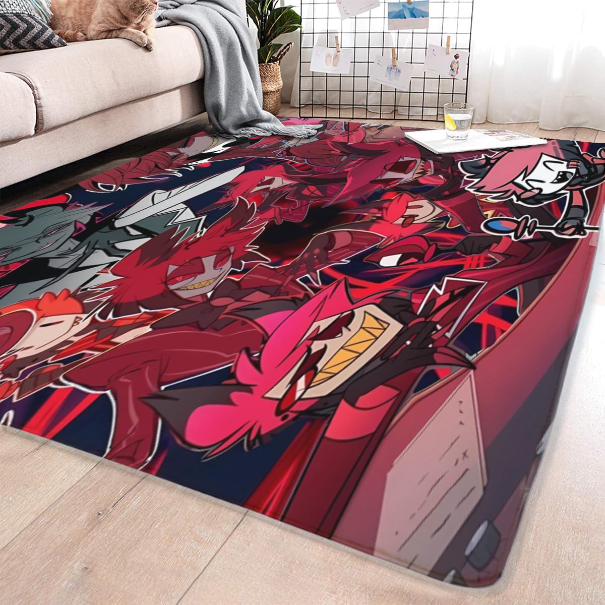Amazon｜ハズビン・ホテル Hazbin Hotel フランネルフロアマット