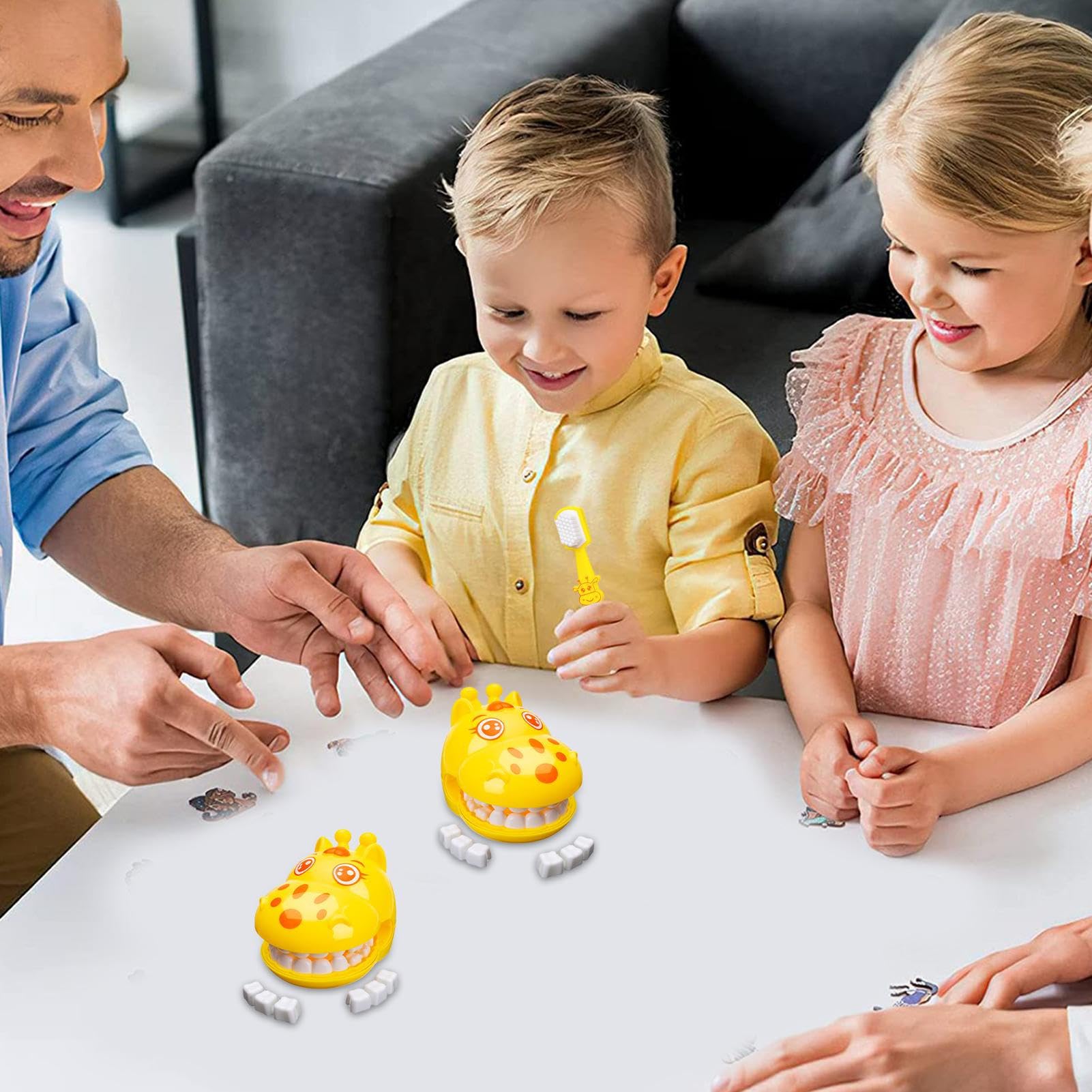 Zahnputzspielzeug - Zähneputzen Zähne Zahnärztlich Für Kinder 32 Zähne Mit Weißem Scharnier Für Die Sprachtherapie Harzpathologische Zahnmodell Mit Einstellbarem Zähnepraxis -Zähnemodell