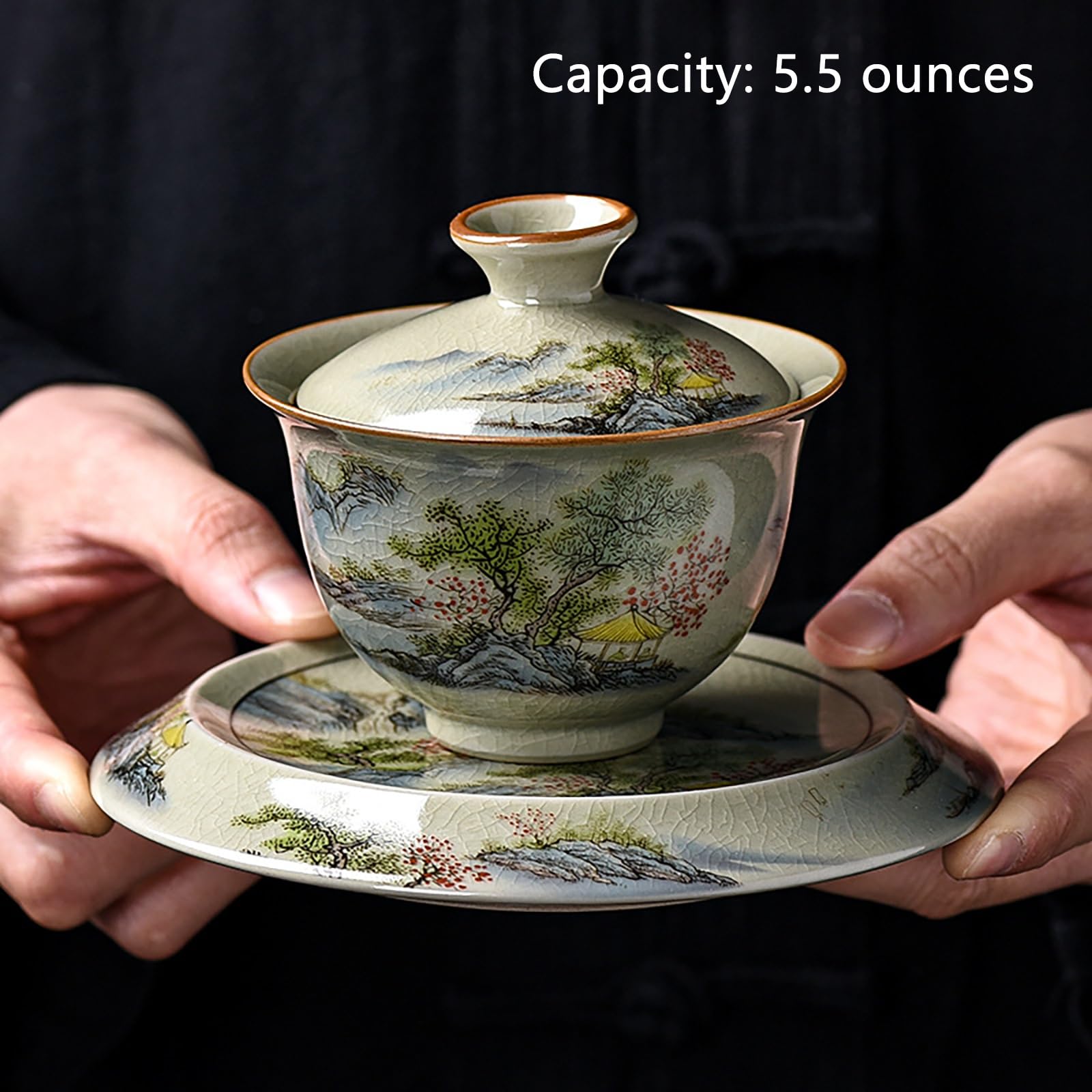 Keramik Tasse Topf Chinesische Tassen Chinesische Landschaftsmalerei Set Schüssel